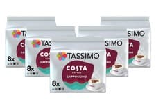Image of Tassimo Costa Cappuccino Coffee Pods x 8 (Pack of 5, Total 40 Drinks)