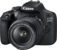 Image of Canon 2000D 24.1MP DSLR Camera With 18-55 f/3.5-5.6 III - 2 Year Warranty
