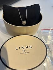 Image of LINKS OF LONDON Diamond Essentials Sterling Silver Pave Necklace RRP180 NEW 