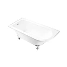 Image of Balmoral 1700mm Freestanding Left Hand Shower Bath with Chrome Claw & Ball Feet