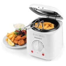 Image of Progress 1L Compact 950W White Deep Fat Fryer with Removeable Basket Easy Clean