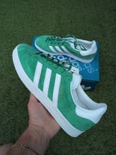Image of Adidas GAZELLE 85 Original Archive Series Uk 8.5-10.5 GREEN WHITE GY2532