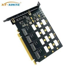Image of Adapter X16 NVMe M Converter PCI-E Card PCIE Expansion Card Split to 4 Port M.2