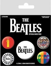Image of The Beatles button badges - 5 pack - Official Merchandise