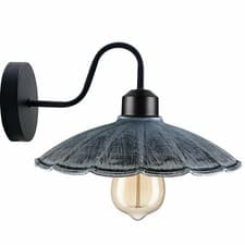 Image of Vintage Wall Light Lampshade Retro Rustic Lamp E27 Fitting Fixture Cone Shape UK