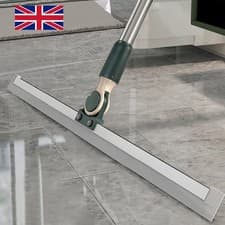 Image of Floor Squeegee Heavy Duty Wet Room Tile Cleaning Rubber Wiper Blade Long Handle
