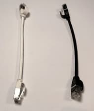 Image of 15cm Slim Short CAT6A (shielded) Network Cable Ethernet Patch Lead RJ45