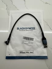 Image of Blacksyncze 31cm USB to iphone 8 pin Right Angle Grey Charging Cable iPhone iPad