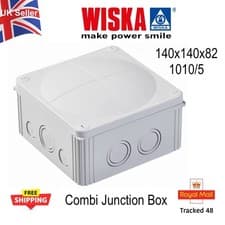 Image of WISKA 1010/5 Junction Box LG Combi 140x140x82mm Grey IP66 Electrical Enclosure
