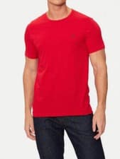 Image of Emporio Armani 2 Pack Lounge Stretch-Cotton Crew T-Shirts - Red/Black