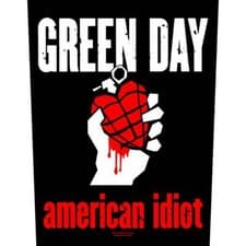 Image of GREEN DAY - OFFICIAL LOGO BACK PATCH BADGE SWEATBAND KEYRING - AMERICAN IDIOT
