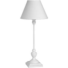 Image of Hill Interiors Symi Slim Table Lamp (UK Plug)H45 x W22 x D22cm White HI2720