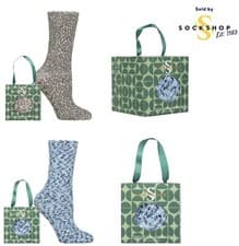 Image of Women's  Socks Gift Boxed Popcorn Cosy Lounge Slipper Grips 4-8 1 Pair- SOCKSHOP