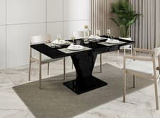 Image of Extendable Dining Table 120-160 cm MASIV Modern Design Easy to Clean, Assembly