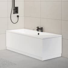 Image of Modern Bathroom MDF Front and End Gloss White Bath Panels & Plinth Various Sizes