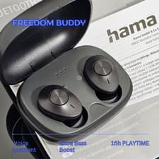 Image of Hama Freedom Buddy Bluetooth Earbuds With Mic Bass Boost Voice Control