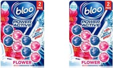 Image of Bloo Power Active Toilet Rim Block, Fresh Flowers, 2 X 50G (Pack of 2)