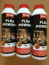 Image of Rentokil Flea Killer Powder 300g X 3 CHEAPEST ONLY £18.99 + FREE POSTAGE