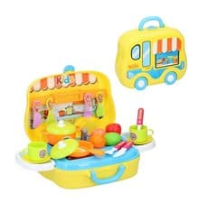 Image of Kitchen Cooking Playset 26pc Kids Boys Girls Role Play Carry Case Portable Chef