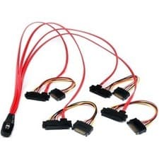 Image of Startech 50Cm Internal Serial Attached Scsi Mini Sas Cable Sff8087 To 4X Sff8482
