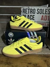 Image of Adidas Originals ® Gazelle Indoor Yellow Black Suede UK Size 7 2024