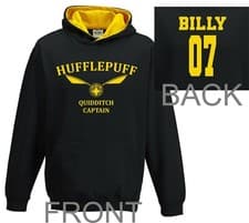Image of HARRY POTTER QUIDDITCH ADULT UNISEX HOODIE TOP HUFFLEPUFF