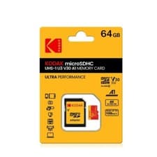 Image of Kodak Micro SD Card phone Memory 64gb Class 10 SDXC High Speed with Free Adapter