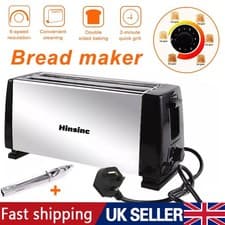 Image of 4 Slice Toaster Extra Wide Slot Reheat Stainless Steel Heat Control 1300W HOT