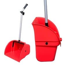 Image of Long Handled Dustpan Outdoor Large Garden Cleaning Yard Heavy Duty Dust Pan