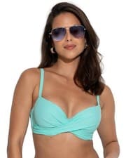Image of Pour Moi Free Spirit Bikini Top Twist Front Padded Womens Swimwear 13208R
