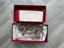 Image of Valentino Garavani Rockstud Flat Thong Sandals Poudre Size Right 37 + Left 38