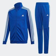 Image of Adidas Tiro Full Tracksuit Top Jacket Bottoms Blue White Authentic Brand New