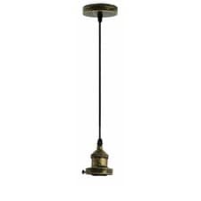 Image of Pendant Lamp Vintage Industrial Bulb Holder Light E27 Ceiling Rose Light Fitting