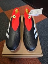 Image of Adidas Predator League LL Laceless Football Boots UK 10 Black / Red – No Box