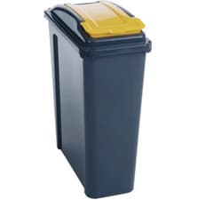 Image of VFM Recycling Bin With Lid 25 Litre Yellow - New + Next Day Delivery