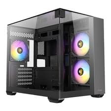Image of Antec Cx600m Trio Argb Mini Tower Gaming Case Black Tempered Glass Panels Dual C