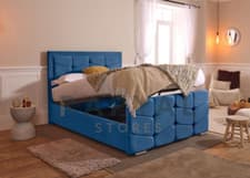 Image of CELIA OTTOMAN STORAGE BED PANEL PLUSH VELVET UPHOLSTERED BED FRAME