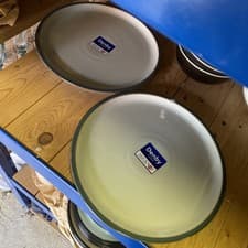 Image of Denby Everyday Teal Dinner Plates X 2 Brand New 27cm
