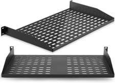 Image of Pyle 2-Pc 1U Server Rack Shelf, Vented Shelves for Good Air Circulation, Cantile