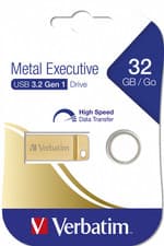 Image of Verbatim Metal Executive USB 3.0 Drive - 32GB, USB Stick, Water and Dustproof,