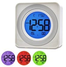Image of Acctim Selma Radio Controlled Alarm Clock Calendar & Temperature In White