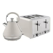 Image of Tower Kettle & 4 Slice Toaster, Cavaletto, Latte with Chrome