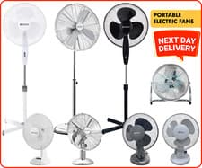 Image of Electric Fan Desk, Pedestal & Tower Style Bladeless Adjustable for Home, Office