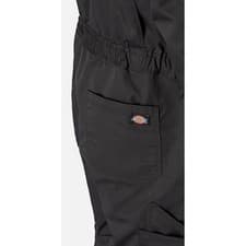 Image of Dickies Everyday Coverall Black Adjustable cuffs and elasticated waist for ext