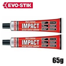Image of 2 x EVO-STIK Multi-Purpose Glue Impact Instant Contact Adhesive 65g Fast Drying