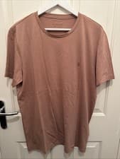 Image of All Saints Men’s Premium T-Shirt XL. Maroon Red. Brand New Never Worn. Tonic