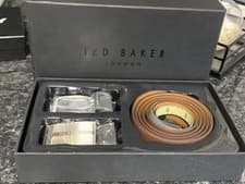 Image of Ted Baker reversible Leather Belt In A Gift Box