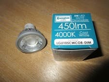 Image of Crompton LED GU10 5W COB cool White Flood Lamp - LGU105CWCOB - DIM - (pack of 5)