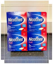 Image of 4 x 204 Nicotinell Fruit 2mg Medicated Chewing Gum pieces | Total 816 | Exp2027