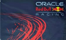 Image of Red bull racing Oracle red bull official flag with two eyelets
